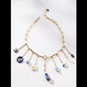 Anthropologie Layered charm drop necklace
